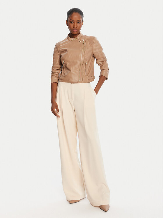 Guess Guess Μπουφάν από απομίμηση δέρματος W5YL1 9WHDS0 Μπεζ Regular Fit