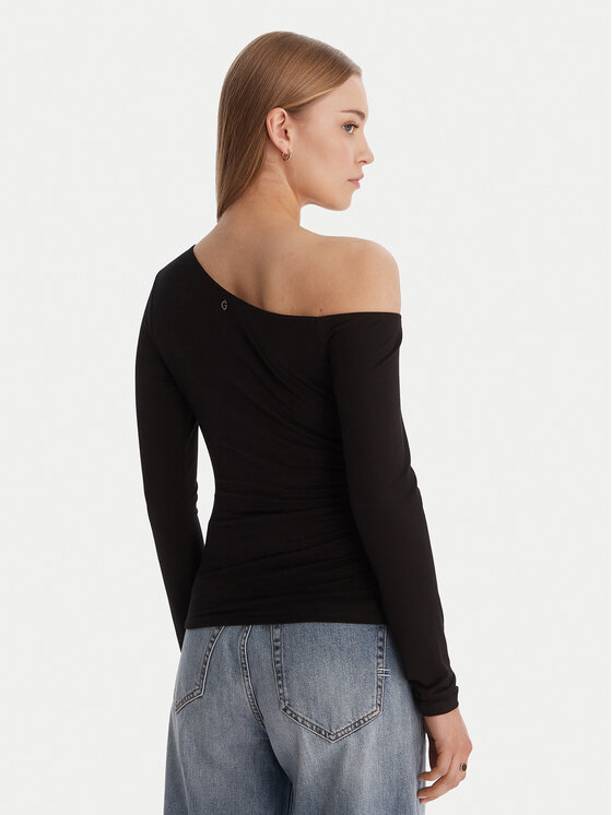 Guess Guess Bluză W6RP02 KC1J2 Negru Regular Fit