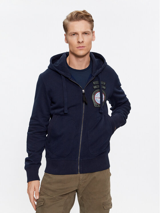 Aeronautica Militare Bluză 232FE1818F518 Bleumarin Regular Fit