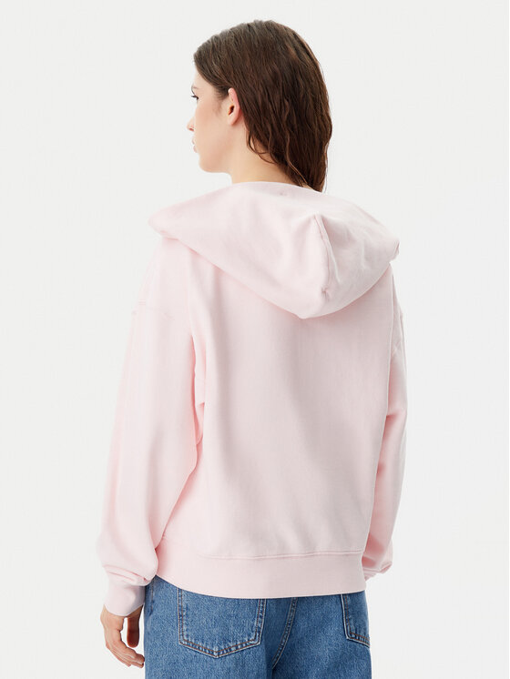Tommy Jeans Tommy Jeans Sweatshirt Script Logo DW0DW20303 Rosa Boxy Fit