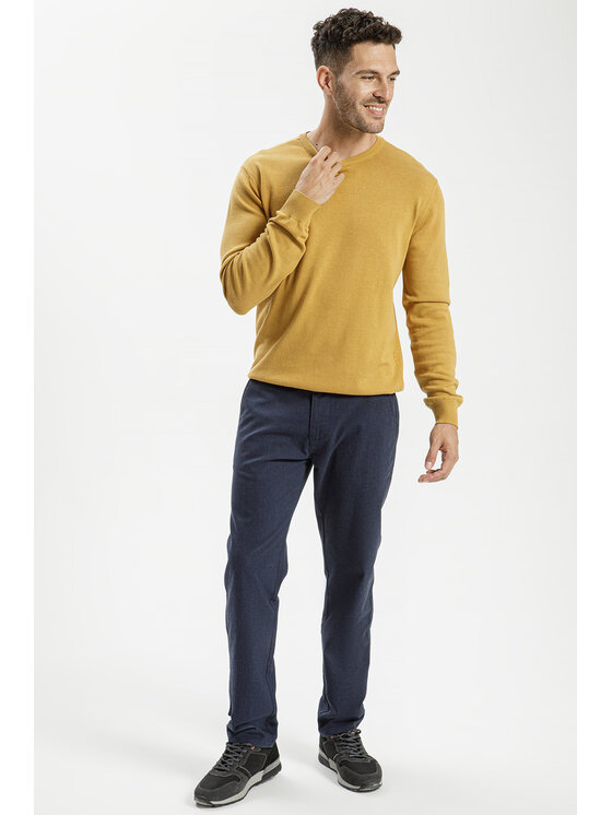 Cross Jeans Cross Jeans Chinosy F 194-286 Granatowy Tapered Leg
