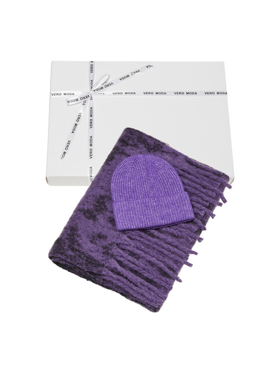 Ensemble écharpe & bonnet violet – MoonGraffiti