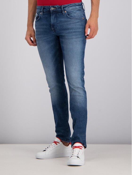 Guess Guess Jeans hlače Miami M94AN1 D3T61 Mornarsko modra Super Skinny Fit