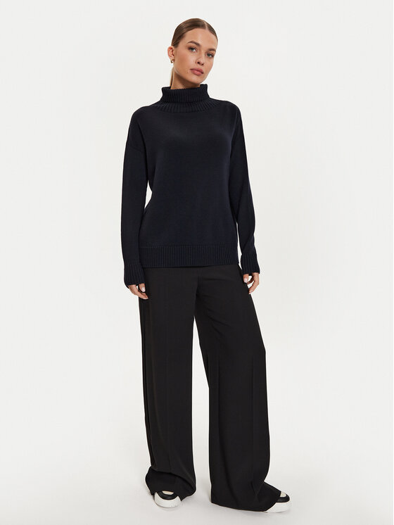 Max Mara Leisure Max Mara Leisure Rollkragenpullover Superbo 2426366148 Dunkelblau Relaxed Fit