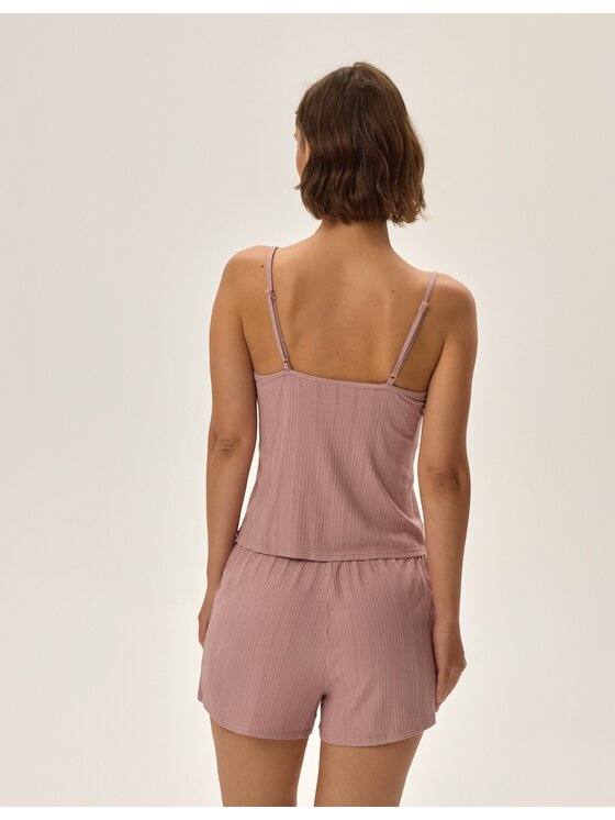 Esotiq Esotiq Piżama 42194 Różowy Regular Fit