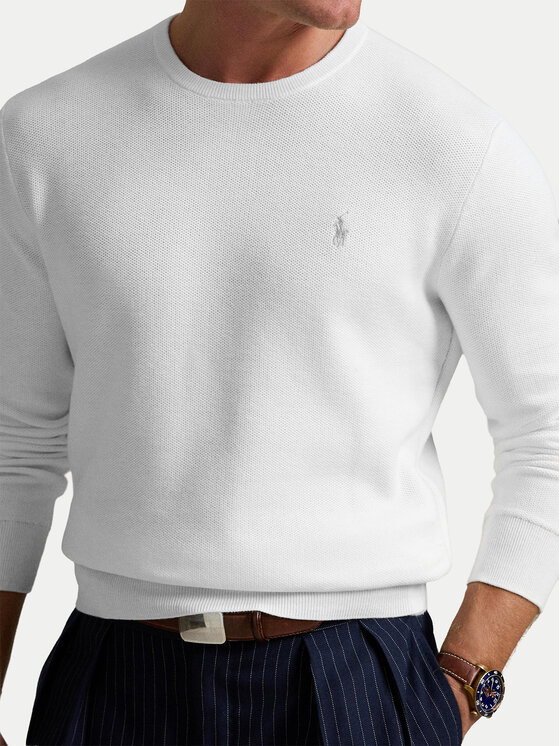 Polo Ralph Lauren Polo Ralph Lauren Пуловер 710918163504 Бял Regular Fit