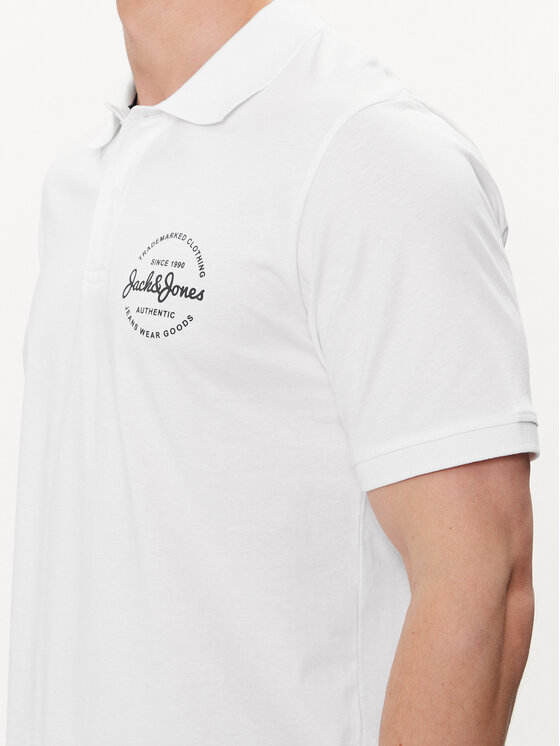 Jack&Jones Jack&Jones Polo Forest 12248621 Biały Standard Fit