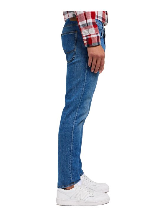 Lee Lee Jeansy Luke Medium Stretch in Indigo Vintage Niebieski Slim Tapered Fit