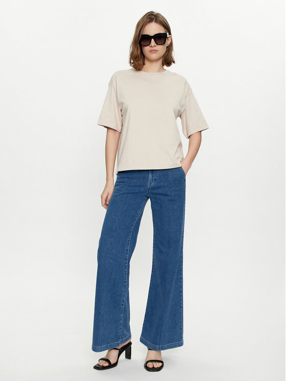 Vero Moda Vero Moda T-Shirt Didde 10301183 Beżowy Loose Fit