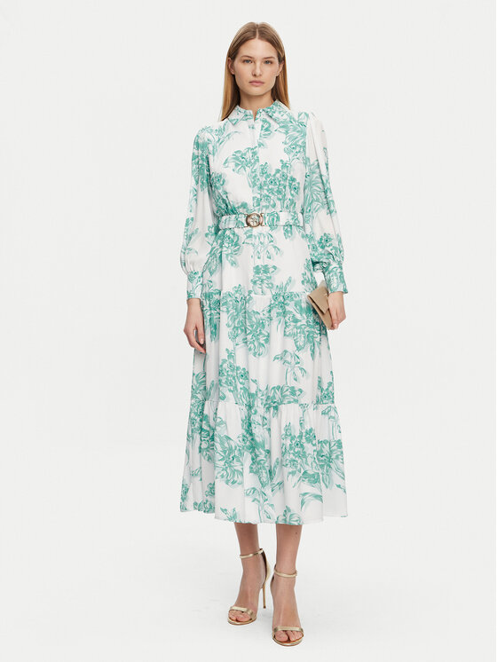 Guess Guess Večerní šaty W5PK1C WHHC0 Tyrkysová Regular Fit