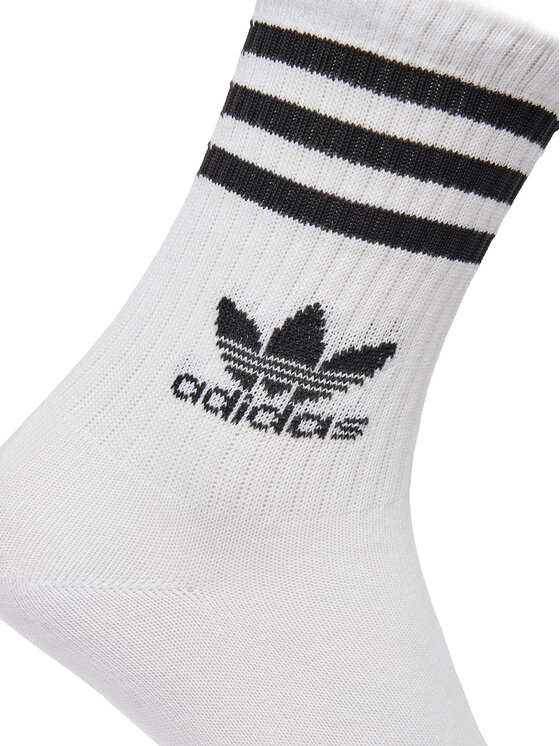adidas adidas Σετ 3 ζευγάρια ψηλές κάλτσες unisex IJ0733 Λευκό