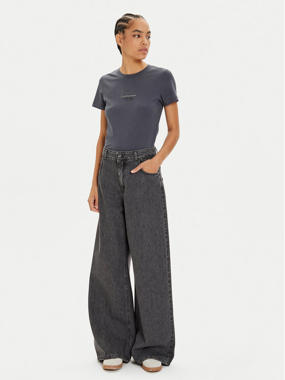 Calvin Klein Jeans Calvin Klein Jeans T-krekls Monologo J20J223563 Pelēks Slim Fit