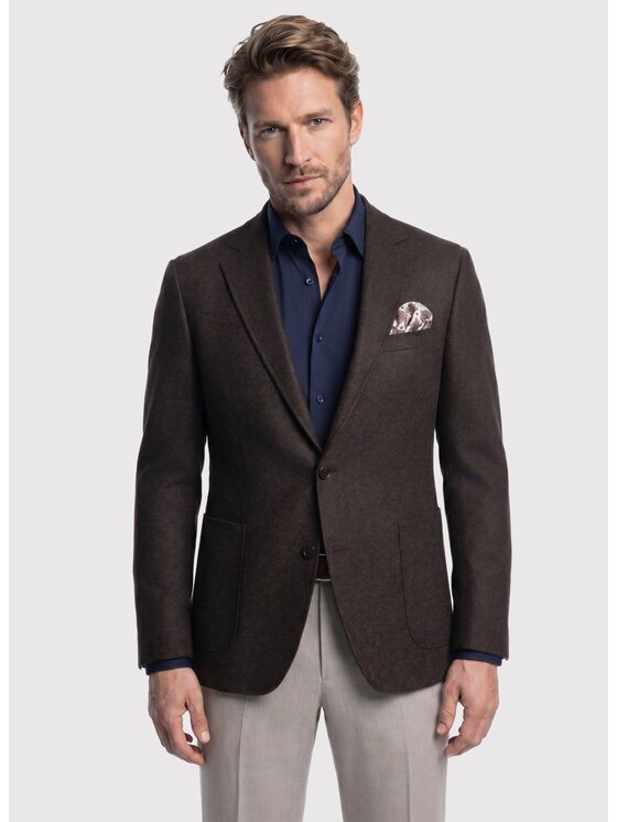 Pako Lorente Pako Lorente Marynarka P26WP-3X-012 Brązowy Slim Fit
