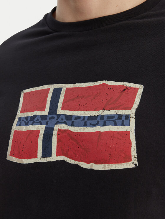 Napapijri Napapijri T-krekls S-Mahsa NP0A4FZB Melns Regular Fit