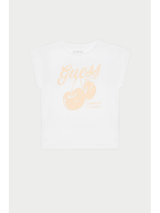 Guess Tričko J5GI00 K6YW4 Biela Regular Fit