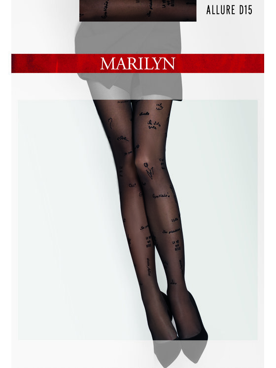 Poupée Marilyn Poupée Marilyn Rajstopy Damskie Allure D15 Czarny