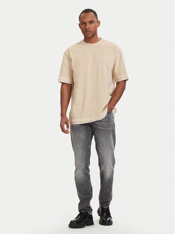 G-Star Raw G-Star Raw Póló Washed Distressed D28896-E401 Bézs Relaxed Fit