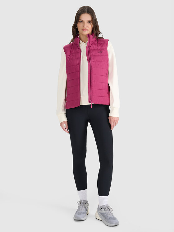 4F 4F Kamizelka MIDSHOP TEXTILE Różowy Slim Fit