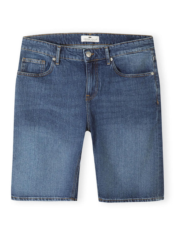 Cross Jeans Cross Jeans Szorty jeansowe A 565-824 Niebieski Regular Fit