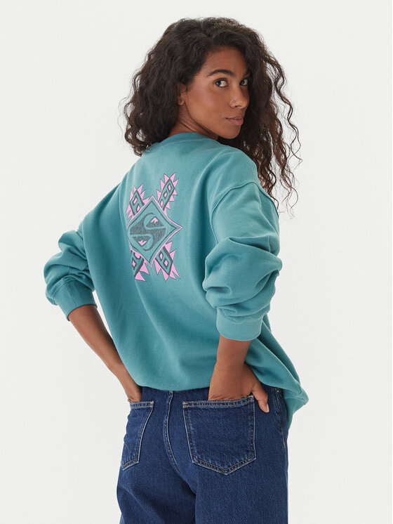 Quiksilver Quiksilver Суитшърт EQWFT03188 Зелен Oversize