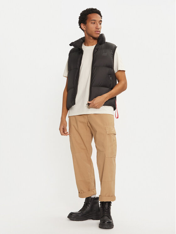 AFTER LABEL AFTER LABEL Αμάνικο Μπουφάν Anapa A00001 Μαύρο Regular Fit