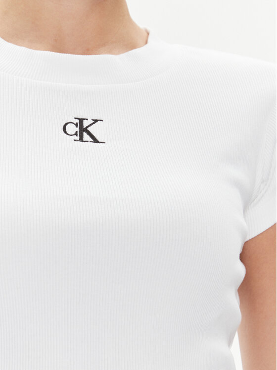 Calvin Klein Jeans Calvin Klein Jeans Tričko J20J218337 Biela Slim Fit