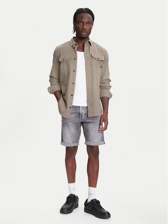 G-Star Raw G-Star Raw Дънкови шорти 3301 D10481-D535 Сив Slim Fit