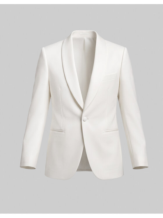 Borgio Borgio Marynarka Cesaro Biały Slim Fit