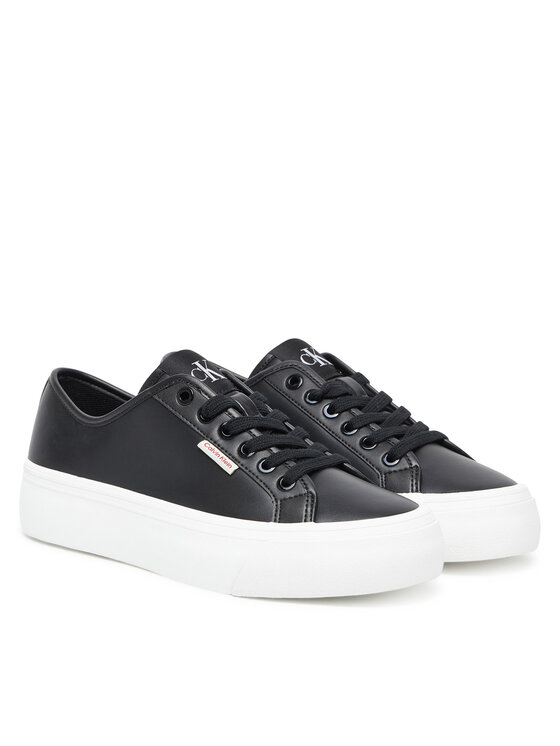 Calvin Klein Jeans Calvin Klein Jeans Sneakersy Vulc Flatform Lth YW0YW01886 Čierna