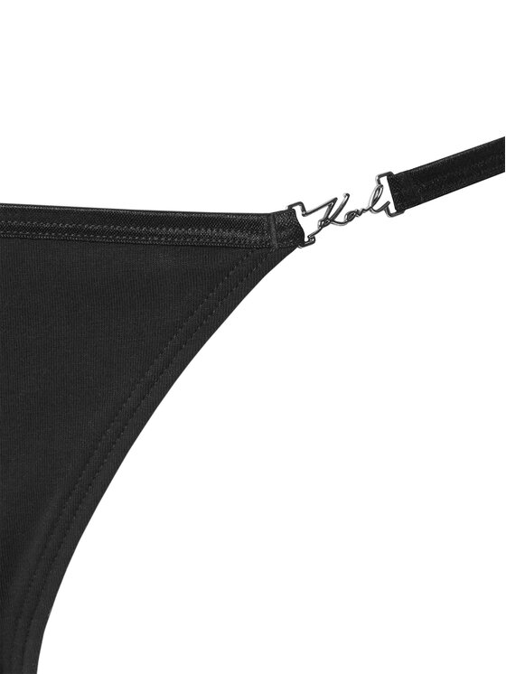 KARL LAGERFELD KARL LAGERFELD Kalhotky string B1W47048 Černá