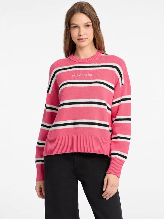 Guess Jeans Guess Jeans Sweter 169313 Różowy Classic Fit