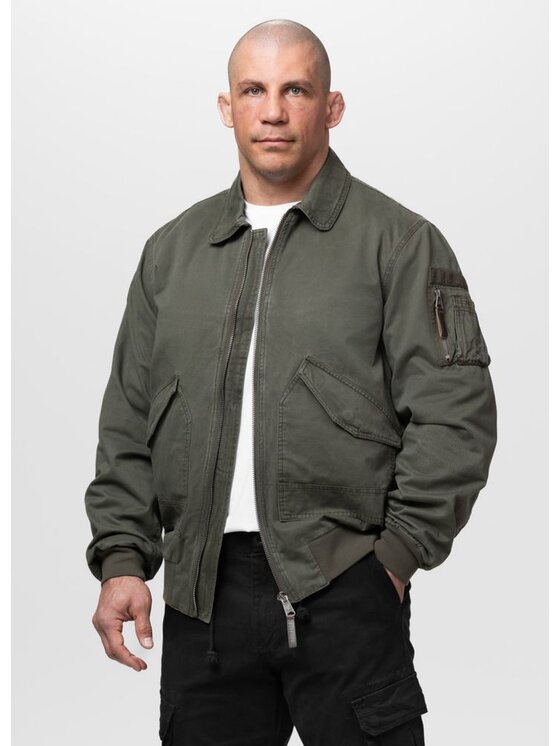 PITBULL PITBULL Kurtka przejściowa MAGNUS Zielony Regular Fit