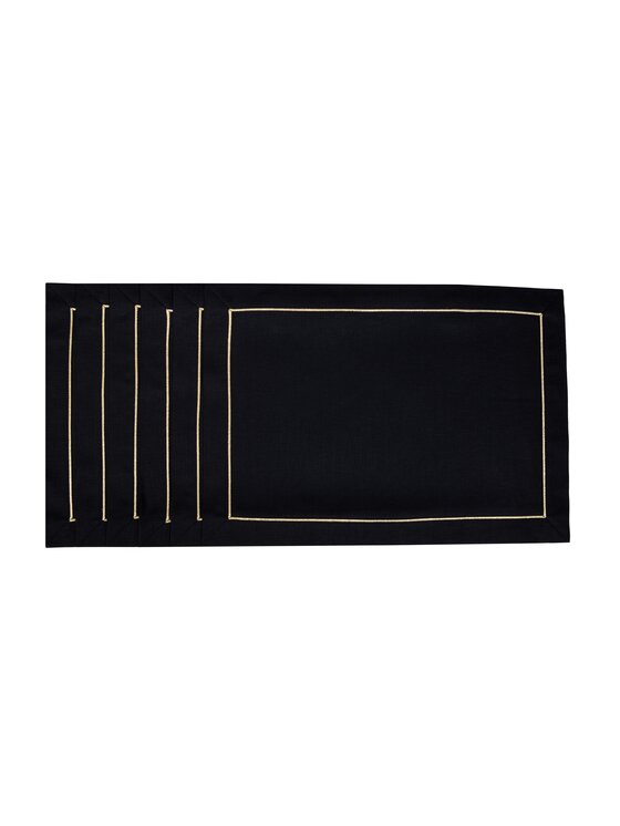 Roseberry Home Roseberry Home Podkładka na stół Royal Black Goldenline Czarny