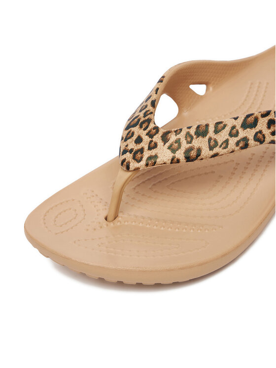 Crocs Crocs Flip flop KADEE II LEOPARD FLIP W 206398-98R Bej