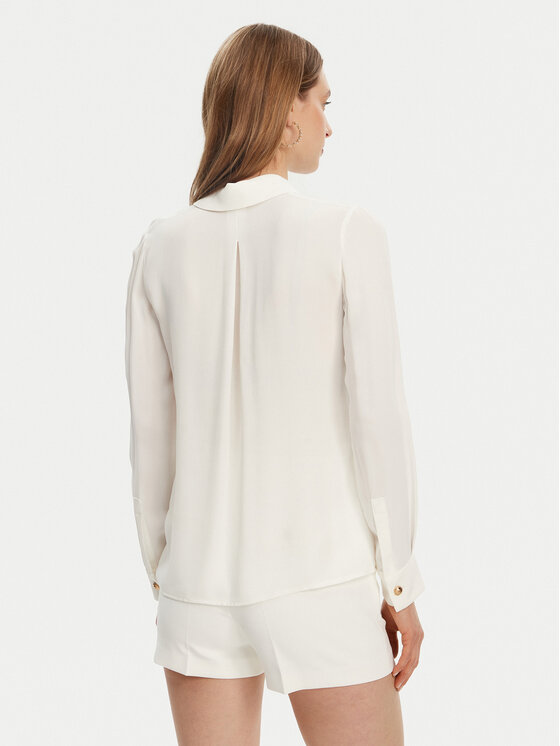 Elisabetta Franchi Elisabetta Franchi Cămașă ca05451e2-360 Alb Regular Fit
