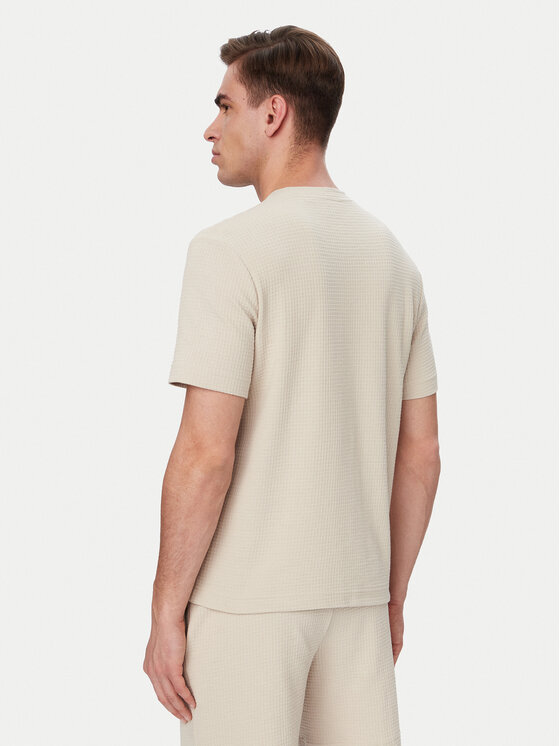 HUGO HUGO T-Shirt Austin 50532011 Beżowy jasny Regular Fit