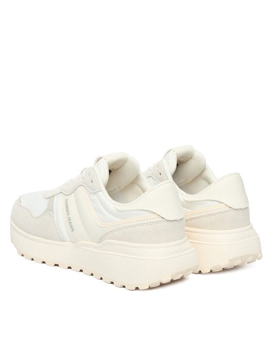 Tommy Jeans Tommy Jeans Sportcipők Tjw Cleated Runner Suede Mix EN0EN02921 Ekru