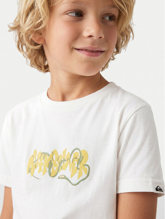 Quiksilver Quiksilver T-krekls Ev Bloomsday EQKZT03570 Balts Regular Fit