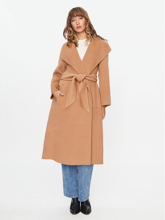 Marella Marella Gyapjú kabát Gesti 2330160238200 Barna Regular Fit