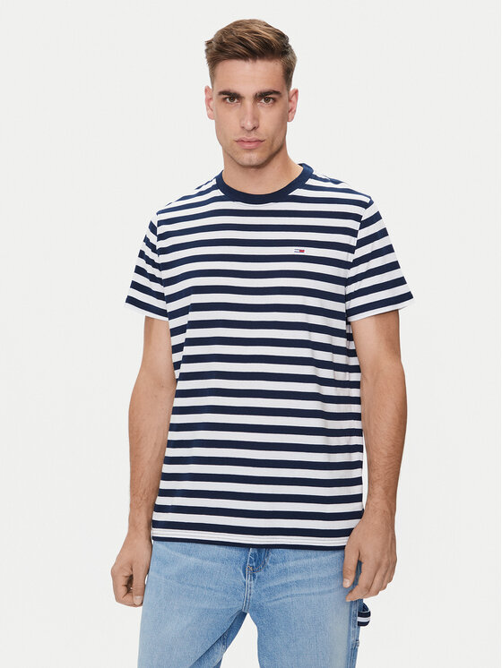 Tommy Jeans Tommy Jeans T-shirt Entry DM0DM20420 Tamnoplava Slim Fit