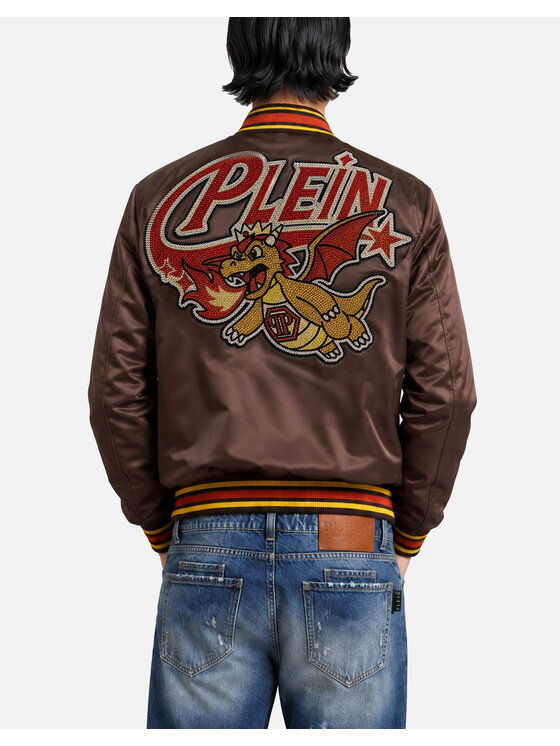 PHILIPP PLEIN PHILIPP PLEIN Kurtka bomber 31144 Brązowy Regular Fit