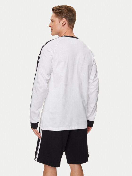 adidas adidas Hosszú ujjú Adicolor Classics 3-Stripes Long-Sleeve Top IA4879 Fehér Slim Fit