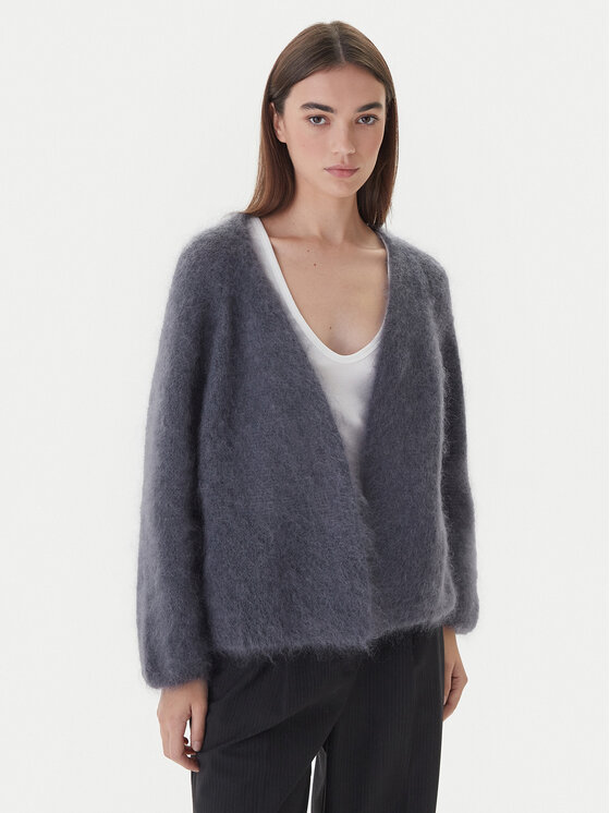 Dixie Dixie Pletena jopica M277Y072A 3906 Siva Regular Fit