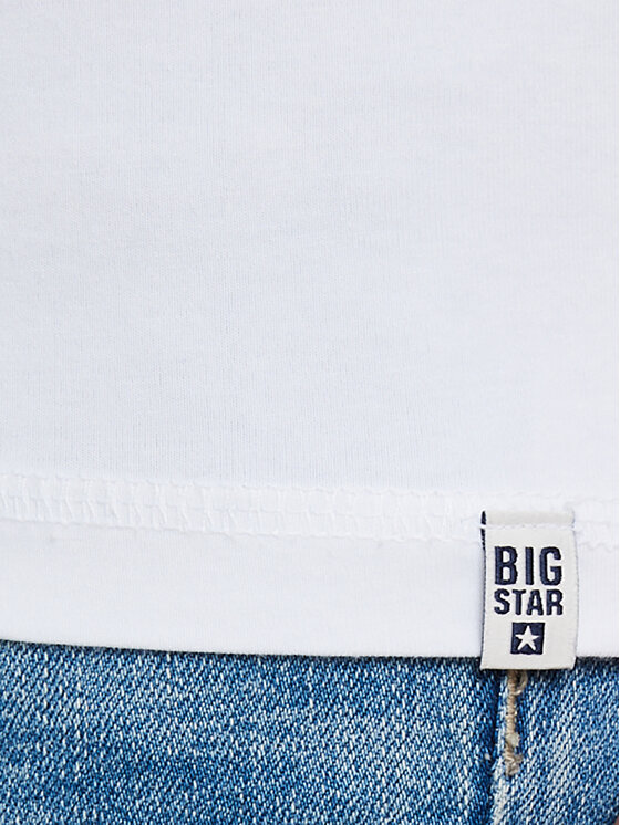 BIG STAR BIG STAR T-Shirt SUPICLASSIC Biały Slim Fit