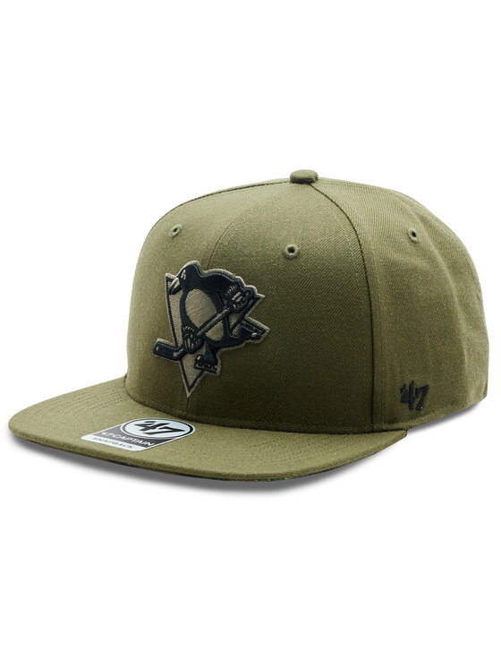 47 Brand Cepure ar nagu NHL Pittsburgh Penguins Ballpark Camo '47 CAPTAIN H-BCAMO15WBP-SW Zaļš