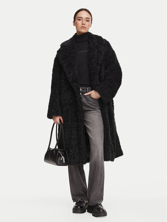 HUGO HUGO Dirbtinis kailinis Malite-1 50570962 Juoda Oversize