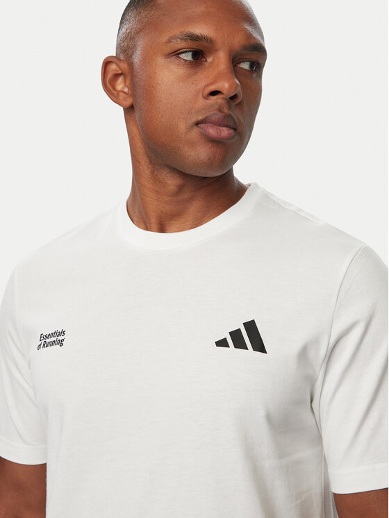 adidas adidas Koszulka techniczna Run Essentials Graphic T-Shirt KS2501 Biały Regular Fit