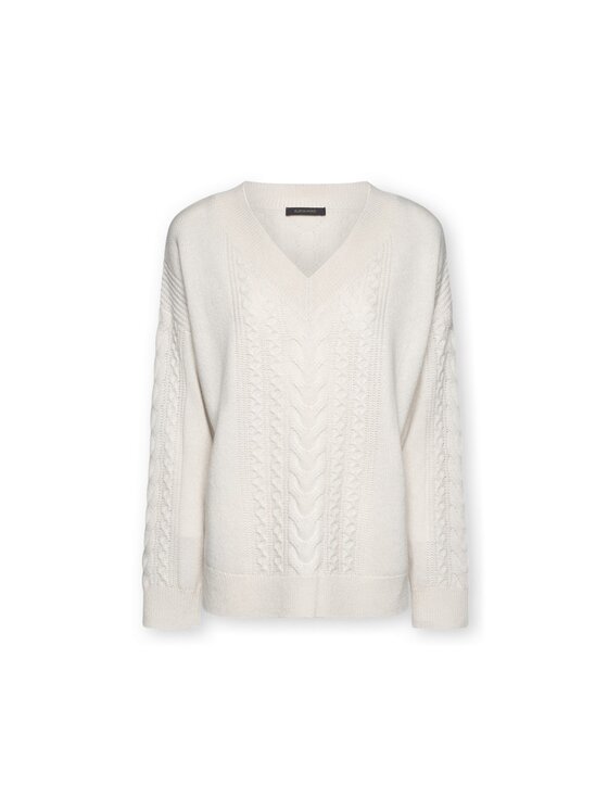 Elena Mirò Elena Mirò Sweter S615E003777N002 Kremowy Boxy Fit