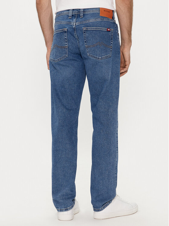 Mustang Mustang Jeansy Denver 1014878 Granatowy Straight Fit