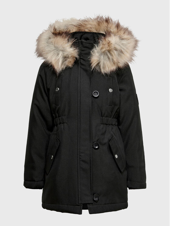 Kids ONLY Kids ONLY Hanorac Giris Fur 15245678 Negru Regular Fit